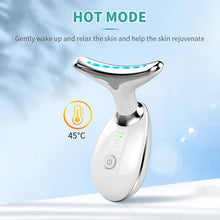 Load image into Gallery viewer, 3 Colors Led Facial Neck Massager Photon Skin Tighten Slimming Reduce Double Chin Anti Wrinkle Face Neck Lift Machine
