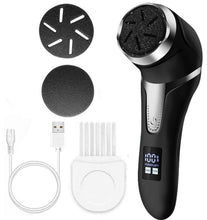 Load image into Gallery viewer, Rechargeable Electric Foot Rasp Electric Pedicure Foot Sander IPX7 Waterproof 3 Grinding Heads to Eliminate Feet Dead Skin
