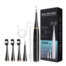 Load image into Gallery viewer, Electric Toothbrush Teeth Whiten Cleaning Tool Kit With 3 Brush Heads Remove Calculus Plaque Tartar Yellow Teeth Smoke Stains
