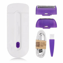 Load image into Gallery viewer, 2 In 1 Electric Hair Trimmer USB Rechargeable Women Bikini Facial Whole Body Hair Removal Painless Epilator Machine Shaver

