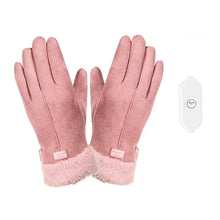 Load image into Gallery viewer, Women Full Finger Gloves USB Charging Heating Gloves 3D Ergonomics Ladies Warming Gloves Outdoor Cycling Electric Gloves

