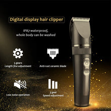 Load image into Gallery viewer, Rechargeable Electric Hair Clippers For Men Kids Hair Cutter Professional Barber Trimmer Razor Digital Display Shaver Machine
