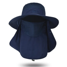 Load image into Gallery viewer, Summer Quick-drying Men Women Hat Outdoor Face Mask Wide Brim Bucket Hat Sun Protection Cap for Fishing Hunting
