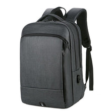 Load image into Gallery viewer, Backpack For Man Business Waterproof Waxy Glue Rucksack Multifunctional USB Charging Ruaban Black Bag For Laptop 15.6 Inch
