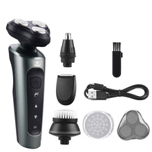 Load image into Gallery viewer, 4 In 1 Men's Shaver Beard Nose Trimmer Electric Razor Floating Shaver Head Usb Rechargeable Waterproof Shaving Machine
