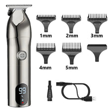 Load image into Gallery viewer, Ceramic Blade Electric Hair Clipper Men Barber Beard Trimmer Rechargeable Hair Cutting Machine for Men Low Noise Adult Hair Cut
