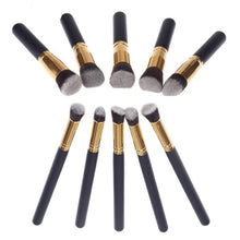 Load image into Gallery viewer, 10Pcs Black Makeup Brushes Set Powder Face Blush Foundation Contour Eye Lip Makeup Cosmetic Brush Kit
