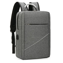 Load image into Gallery viewer, Backpack For Men Luxury Waterproof Nylon Bag For Laptop USB Charging Business Solid Color Rucksack Man Simple Bagpack
