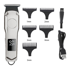 Load image into Gallery viewer, Hair Clipper Electric Hair Trimmer Cordless Shaver Trimmer 0mm Men Barber Hair Cutting Machine for Men Rechargeable USB
