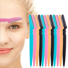 Load image into Gallery viewer, 100Pcs Eyebrow Cutting Knife Blades Shaver Women Face Trimmer Hair Removal Eye Brow Cutters Portable Safety Beauty Makeup Tools
