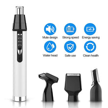 Load image into Gallery viewer, 4 In 1 Mini Portable Nose Ear Eyebrow Trimmer Men's Electric Beard Shaver Rechargeable Cordless Clipper Razor Haircut Machine
