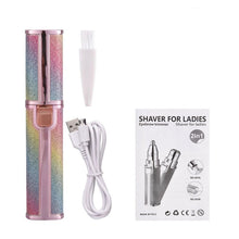 Load image into Gallery viewer, 2 In 1 Electric Eyebrow Trimmer Female Women Epilator Eye Brow Lip Hair Removal Mini Painless Face Whole Body Shaver
