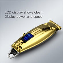 Load image into Gallery viewer, Portable Digital Hair Trimmer Cordless Rechargeable Electric Hair Clippers LCD Display Beard Shaver Powerful Haircuting Blade

