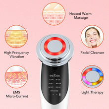 Load image into Gallery viewer, 7 in 1 EMS Facial Lifting Device Radio Frequency LED Photon Skin Rejuvenation Anti Aging Pores Cleaner Face Massager
