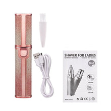 Load image into Gallery viewer, 2 In 1 Electric Eyebrow Trimmer Female Women Epilator Eye Brow Lip Hair Removal Mini Painless Face Whole Body Shaver
