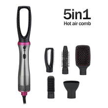 Load image into Gallery viewer, Hot Air Comb 5 In 1 Multifunctional hair Blower Volumizing and Anion Salon Blow Dryer hairdryer Curl Hair Brush Styler Tool
