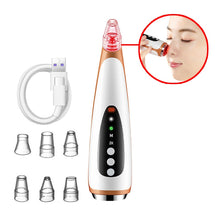 Load image into Gallery viewer, Electric Blackhead Remover Black Head Vacuum Pore Cleaner Heating Vacuum Suction Diamond T Zone Pimple Removal Beauty Device
