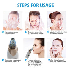 Load image into Gallery viewer, Electric Facial Blackhead Remover Vacuum Acne Spots Pore Black Dot Cleaner Pimple Remover Face Deep Cleaning Machine Beauty Tool
