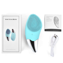 Load image into Gallery viewer, Mini Electric Facial Cleansing Brush Sonic Face Cleaner Deep Pore Cleaning Skin Massager Face Cleansing Brush Device
