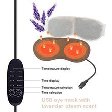 Load image into Gallery viewer, USB Steam Sleeping Eye Mask Shading Mask For Sleep Soft Adjustable Temperature Control Electric Heated Eye Mask to Relieve Eye
