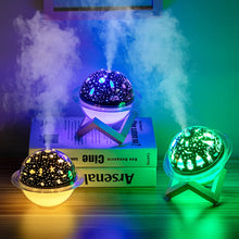 Load image into Gallery viewer, Desktop Air Humidifier High Fog Volume USB Ultrasonic Mist Atomizer Ocean/Christmas/Starry Sky Theme Best Gifts Mute Humidifier
