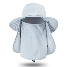 Load image into Gallery viewer, Summer Quick-drying Men Women Hat Outdoor Face Mask Wide Brim Bucket Hat Sun Protection Cap for Fishing Hunting
