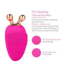 Load image into Gallery viewer, Massager For Face Electric Facial Cleansing Brush Make Up Remover Brush Ultrasonic Facial Deep Cleaning Brushes
