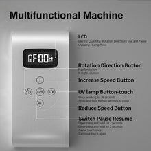 Load image into Gallery viewer, New Rechargeable Electric Cordless Nail Drill Machine 35,000 RPM &amp; UV Gel Nail Dryer Lamp Salon Expert Nail Art Manicure Tools
