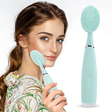 Load image into Gallery viewer, Ultrasonic Facial Cleansing Rechargeable Vibration Face Cleaning Brush Face Washing Pore Clean Massager Skin Care Tool
