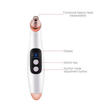 Load image into Gallery viewer, Electirc Blackhead Remover Face Deep Nose Cleaner Pore Acne Pimple Removal Vacuum Suction Facial Diamond Beauty Clean Skin Tool

