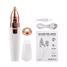 Load image into Gallery viewer, 2 In 1 Electric Eyebrow Trimmer Female Women Epilator Eye Brow Lip Hair Removal Mini Painless Face Whole Body Shaver
