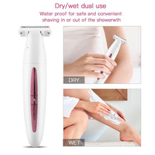 Load image into Gallery viewer, Waterproof Electric Women Epilator Hair Removal Face Bikini Legs Depilatory Trimmer Razors Lady Shaver Cordless Haircut Machine (White)
