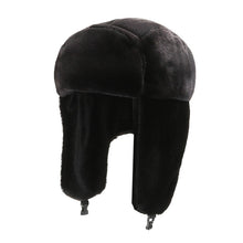 Load image into Gallery viewer, Fashion Women Winter Warm Faux Fur Bomber Hats Black White Solid Color Thicken Earflap Caps Autumn Winter Ear Protect Ski Hat
