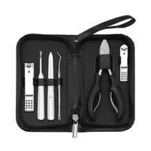 Load image into Gallery viewer, 6Pcs/lot Manicure Set Pedicure Sets Nail Clipper Stainless Steel Professional Nail Cutter Tools with Travel Case Kit
