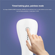 Load image into Gallery viewer, 2 In 1 Mini Nail Eyelash Dryer 3 UV LED Lamp Timer Auto Sensor For Drying Gel Polish Rechargeable Quick-drying Nail Art Lamp
