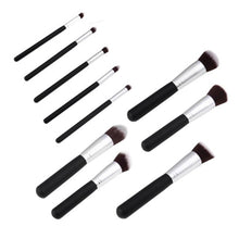 Load image into Gallery viewer, 10Pcs Black Makeup Brushes Set Powder Face Blush Foundation Contour Eye Lip Makeup Cosmetic Brush Kit
