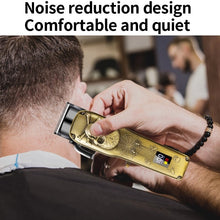 Load image into Gallery viewer, All Metal Electric Hair Clipper Electric Hair Clipper Oil Head Electric Clipper Rechargeable LCD Digital Display Professional
