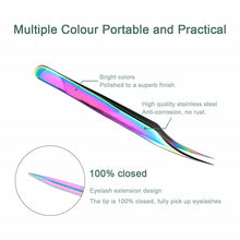 Load image into Gallery viewer, 4PCS Lash Tweezers Set False Eyelash Extension Clip Pliers Eyebrow Tweezers For Hair Nail Art Soldering Lash Tongs Makeup Tools
