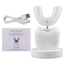 Load image into Gallery viewer, 360 Degrees Automatic Electric Toothbrush Rechargeable Ultrasonic U-Type Blue light Tooth Whitening Toothbrush
