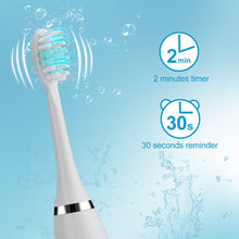 Load image into Gallery viewer, Electric Toothbrush Sonic Tooth Brush for Adult Brush 5 Heads USB Rechargeable Replacement Set Teeth Cleaner Timer 5 Modes IPX7
