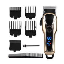 Load image into Gallery viewer, Electric Hair Clipper USB Rechargeable Professional Hair Barber for Men Haircutter LED Display Digital with 4 Limit Combs
