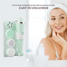 Load image into Gallery viewer, 4 In 1 Electric Facial Cleansing Brush Waterproof Roller Massager Deep Cleansing Brush Blackhead Pore Cleaner
