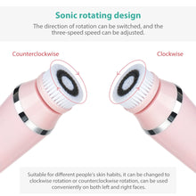 Load image into Gallery viewer, 4 in 1 Facial Cleansing Brush Rechargeable Electric Waterproof Spin Sonic Exfoliating Face Scrubber Brush Kit Skin Care
