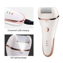 Load image into Gallery viewer, Electric Pedicure Tools USB Rechargeable Foot Care Heel File Grinding Dead Skin Callus Remover Feet Cleaner Pedicure Machine (White)
