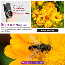 Load image into Gallery viewer, Professional Phone Camera Lens 12.5x Macro Camera Photo HD 0.45x Super Wide Angle Lens for Samsung IPhone All Smartphones
