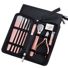 Load image into Gallery viewer, 10 Pcs Professional Nail Cutter Pedicure Scissors Set Stainless Steel Eagle Hook Portable Manicure Nail Clipper Tool Set
