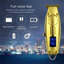 Load image into Gallery viewer, Portable Digital Hair Trimmer Cordless Rechargeable Electric Hair Clippers LCD Display Beard Shaver Powerful Haircuting Blade

