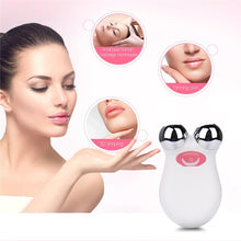 Load image into Gallery viewer, EMS Face Lifting Microcurrent Roller Massager Portable Anti Wrinkle Facial Skin Tightening Slimming Machine Cellulite Massage
