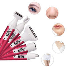 Load image into Gallery viewer, 5 In 1 Electric Lady Shaver Painless Hair Removal Epilator Shaving Machine Beard Eyebrow Nose Trimmer Body Bikini Women Razor
