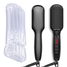 Load image into Gallery viewer, Pro Hair Straightener Hot Comb LCD Heating Electric Male Brush Straighten Hair Style Anti Static Ceramic Ionic Hair Brush For Men
